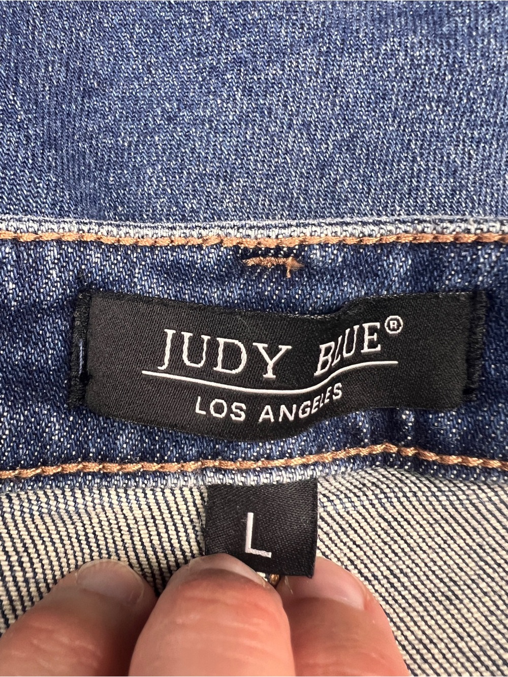Judy Blue Shorts Women Large bermuda Distressed Denim Rolled Cuff Casual Stretch - Picture 5 of 10